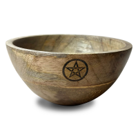 Medinis smilkalų ir ritualų dubenėlis - Pentagrama Ancient Wisdom (14x7)