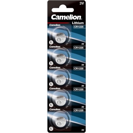 Camelion CR1225 5BL ličio baterija, moneta, 5 vnt.