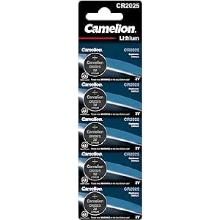 Camelion CR2025 5BL ličio baterija, moneta, 5 vnt.