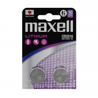 Maxell CR2016 ličio baterija, moneta, 2 vnt