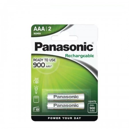 PANASONIC P03P R2U AAA 900 mAh įkraunamos baterijos 2 vnt.