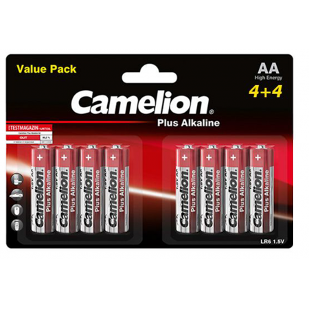 Camelion LR6 AA Plus šarminės baterijos, 8 vnt.