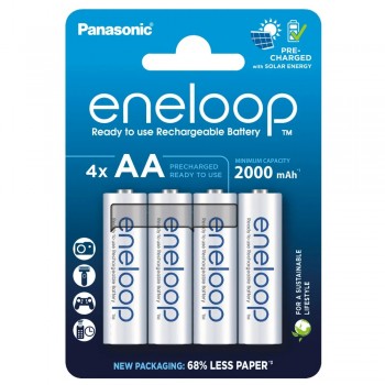 Panasonic Eneloop AA 2000mAh (BK-3MCDE/4BE) įkraunamos baterijos 4 vnt.
