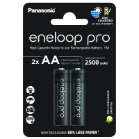 Panasonic Eneloop Pro AA 2500mAh 2BL įkraunamos baterijos 2 vnt.
