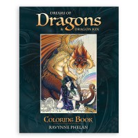 Dreams of Dragons & Dragon Kin Spalvinimo knyga Blue Angel