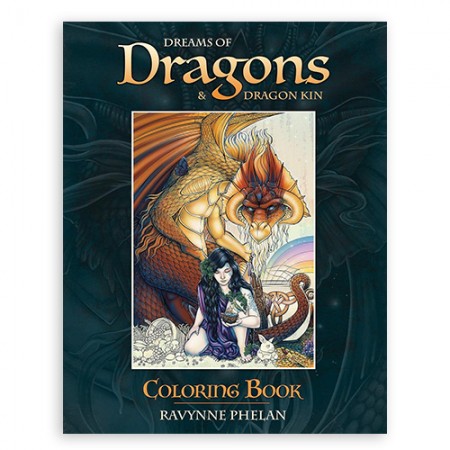 Dreams of Dragons & Dragon Kin Spalvinimo knyga Blue Angel