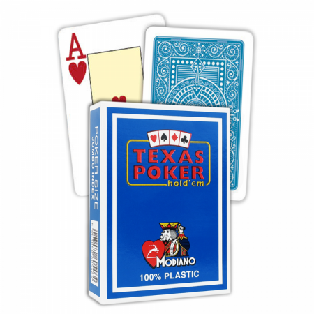 Kosmetinis defektas Modiano Texas Poker Hold Em Jumbo Index kortos (šviesiai mėlynos)
