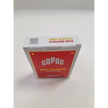 Kosmetinis defektas Copag 4 Colour pokerio kortos (Raudonos)