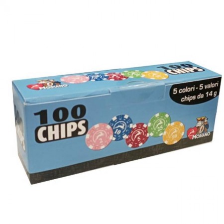 Pokerio žetonų 14g. 100 vnt. rinkinys su stovu Modiano