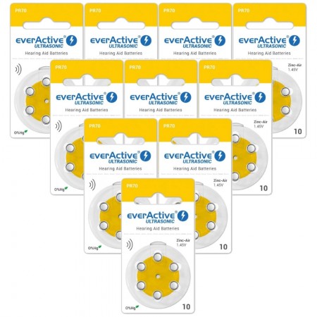 Everactive Ultrasonic 10 PR70 6BL klausos baterijos 60 vnt.