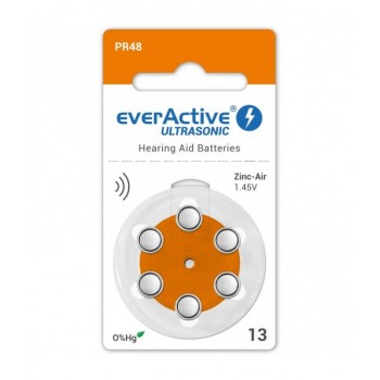 Everactive Ultrasonic 13 PR48 6BL klausos baterijos 60 vnt.