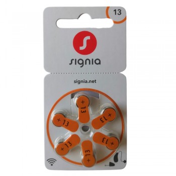 Signia 13 PR48 6BL klausos baterijos 60 vnt.