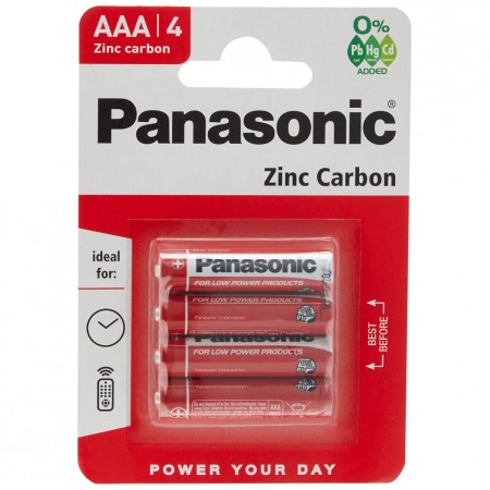 Panasonic AAA Zinc Carbon baterijos 4 vnt.