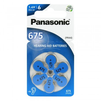 Panasonic 675 PR44 6BL baterijos klausos aparatams 60 vnt.