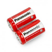 Panasonic D R20 2TAC Zinc Chloride Baterijos 2 vnt.