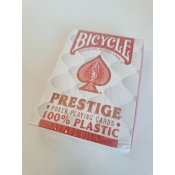 Kosmetinis defektas Bicycle Prestige Jumbo pokerio kortos (Raudonos)