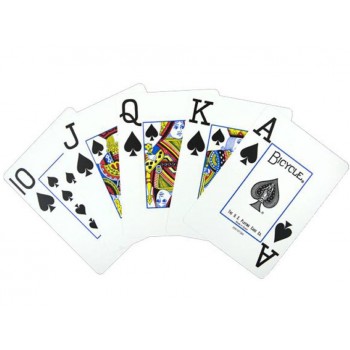 Kosmetinis defektas Bicycle Prestige Jumbo pokerio kortos (Raudonos)