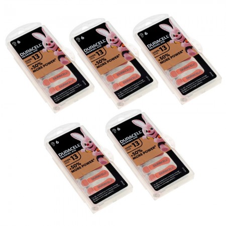 Duracell Easytab 13 PR48 6BL klausos aparatų baterijos 30 vnt.