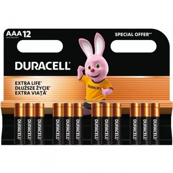 Duracell AAA Basic LR03 1.5V šarminės baterijos 12 vnt. Duracell AAA Basic LR03 1.5V šarminės baterijos 12 vnt.
