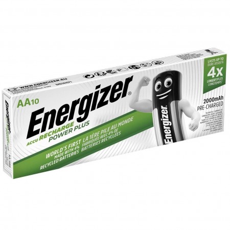 Energizer HR6 AA Power Plus 2000mAh pakraunamos baterijos 10 vnt.