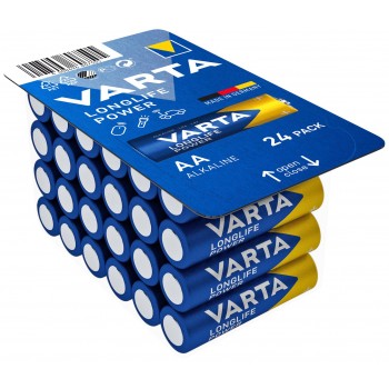 Varta AA Longlife Power Alkaline LR6 baterijos 24 vnt.