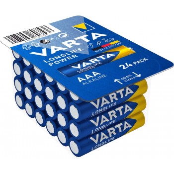 Varta AAA Longlife Power LR03 Alkaline baterijos 24 vnt.