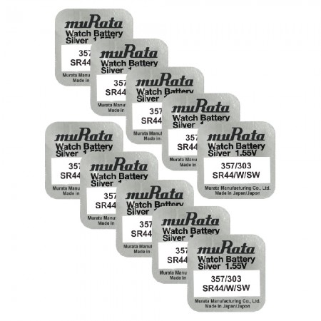 Murata 357 (SR44) sidabro oksido baterijos 10 vnt.