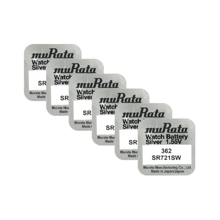 Murata 362 (SR721SW) sidabro oksido baterijos 6 vnt.