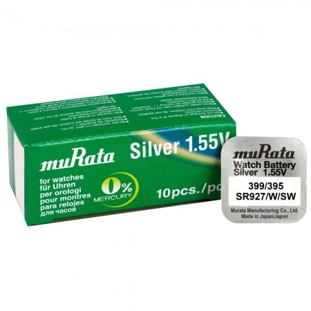 Murata 395 399 (SR927SW) sidabro oksido baterijos 10 vnt.