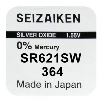 Seizaiken 364 (SR621SW) sidabro oksido baterijos 10 vnt.