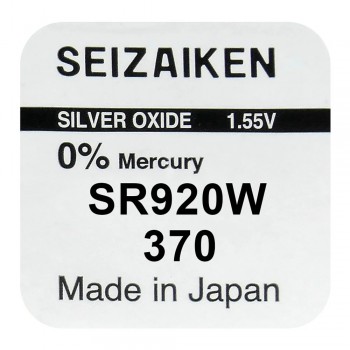 Seizaiken 370 (SR920W) sidabro oksido baterijos 10 vnt.