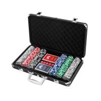 300 pokerio žetonų rinkinys tamsiame aliuminio lagamine Copag