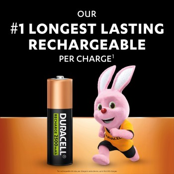 Duracell HR6 AA 2500 DX1500 įkraunamos baterijos 4 vnt.