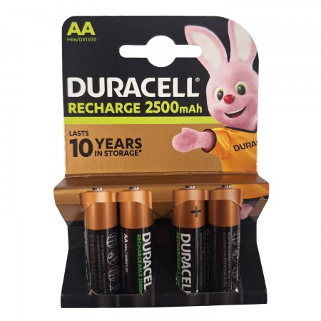 Duracell HR6 AA 2500 DX1500 įkraunamos baterijos 4 vnt.
