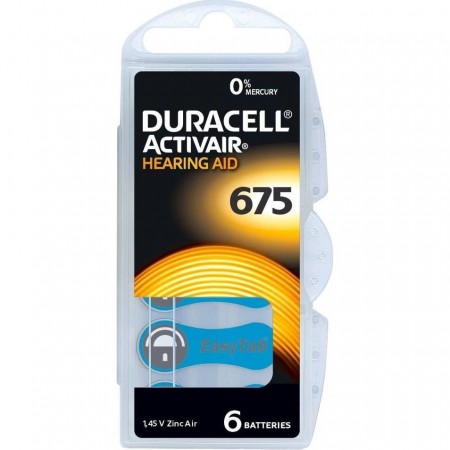 Duracell Activair 675 baterijos klausos aparatams 6 vnt. Duracell Activair 675 baterijos klausos aparatams 6 vnt.