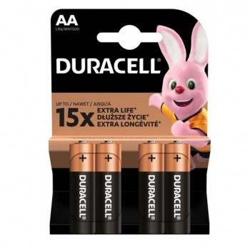 Duracell Basic MN1500 AA šarminės baterijos 4 vnt.