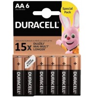 Duracell Basic MN1500 AA šarminės baterijos 6 vnt.
