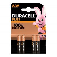 Duracell AAA Plus šarminės baterijos 4 vnt.