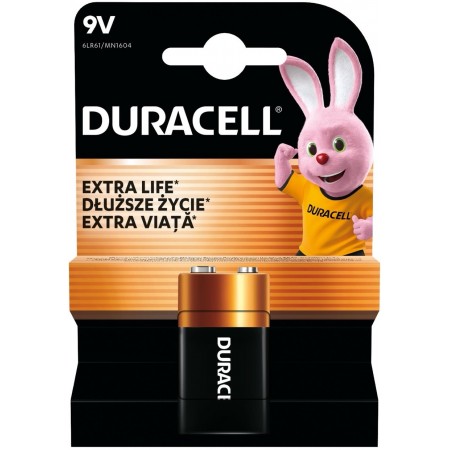 Duracell 9V šarminė baterija 1 vnt. Duracell 9V šarminė baterija 1 vnt.