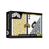 Copag Elite Poker dviguba žaidimo kortų kaladė Regular dydis (juoda/auksinė)