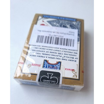 Kosmetinis defektas Bicycle Rider Standard pokerio kortos auksiniu apvadu (Mėlynos)