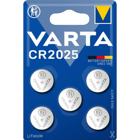 Varta CR2025 (6025) monetinės ličio baterijos 5 vnt.