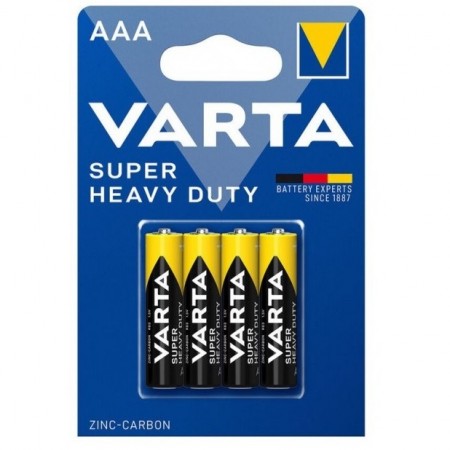  Varta AAA Super Heavy Duty (2003) cinko anglies baterijos 4 vnt.