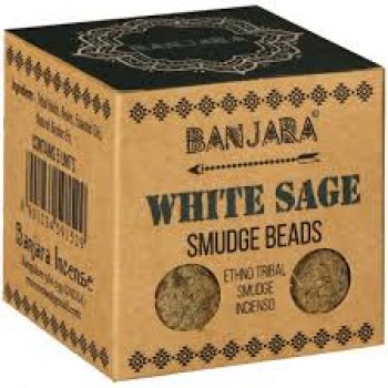 Banjara smilkalų karoliukai – White Sage
