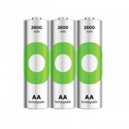 GP AA Recyko 2600mAh įkraunamos baterijos (palaidos) 3 vnt.