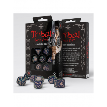 Tribal kauliukų rinkinys Blue-green & Beige Q-WORKSHOP