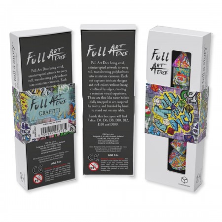 Full Art Dice™ Graffiti kauliukų rinkinys Q-WORKSHOP