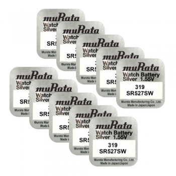 Murata 319 SR527SW sidabro oksido baterijos 10 vnt.