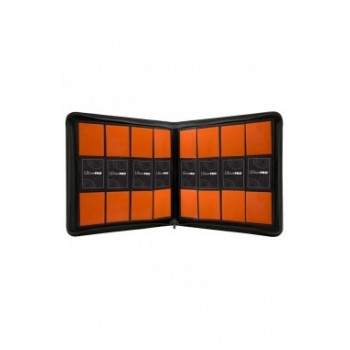 „Vivid“ 12 skyrelių užsegamas PRO albumas kortoms juodas Ultra Pro