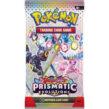 Pokémon Scarlet & Violet:  Prismatic Evolutions Booster papildymas (10 kortų) (anglų k.)